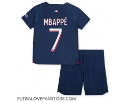 Paris Saint-Germain Kylian Mbappe #7 Domáci Detský futbalový dres 2023-24 Krátky Rukáv (+ trenírky)